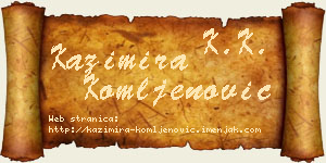 Kazimira Komljenović vizit kartica